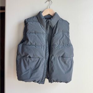 Zara Kids 4-5yr Gray Puffer Vest | Minimalist Streetwear Layering Y2K